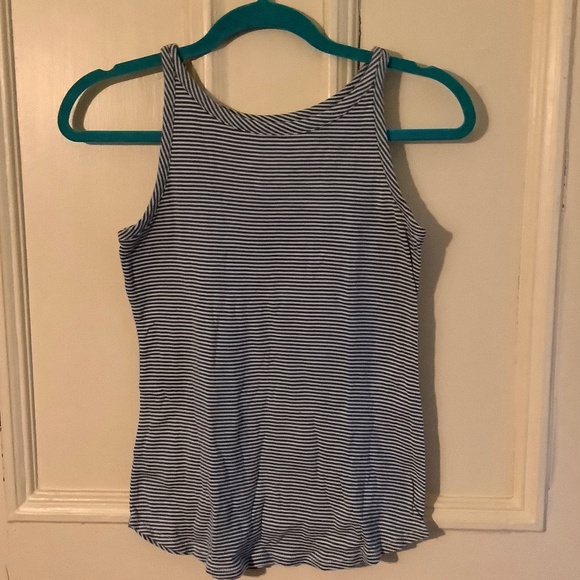 Grey/white Striped LOFT Tank M - Picture 1 of 3